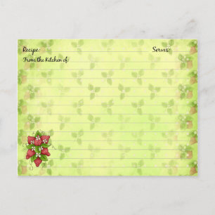 Strawberry Recipe Kards Briefkaart