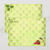 Strawberry Recipe Kards Briefkaart (Voorkant / Achterkant)