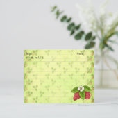 Strawberry Recipe Kards Briefkaart (Staand voorkant)