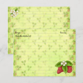 Strawberry Recipe Kards Briefkaart (Voorkant / Achterkant)
