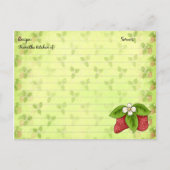Strawberry Recipe Kards Briefkaart (Voorkant)