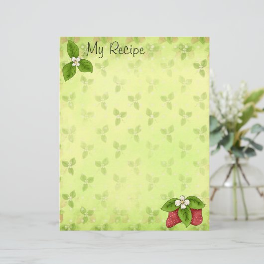 Strawberry Recipe Page (Staand voorkant)