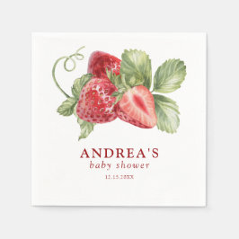 Strawberry Red Baby Shower Servet
