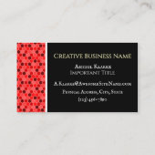 Strawberry Red Colorful Honeycomb Design Stylish Visitekaartje (Achterkant)