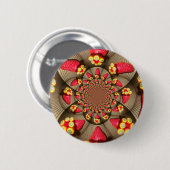 STRAWBERRY  RED EN YELLOW.jpg Ronde Button 5,7 Cm (Voorkant /achterkant)