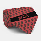 Strawberry Red German Shepherd Stropdas (Opgerold)