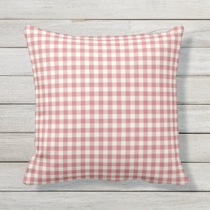 Strawberry Red Gingham Pattern Kussens