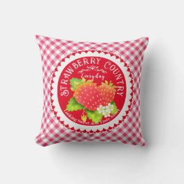 Strawberry Red Gingham Sierkussen