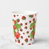 Strawberry Red Papieren Bekers (Links)
