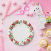 Strawberry Red Papieren Bordje (Feest)