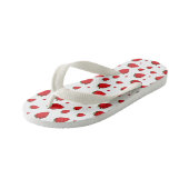 Strawberry Red White Fruit Food Patroon Kinder Teenslippers (Schuin)