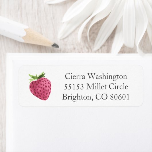 Strawberry Return Address Label (Insitu)