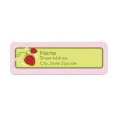 Strawberry Return Address Label (Voorkant)