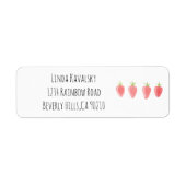 Strawberry Return Address Label (Voorkant)