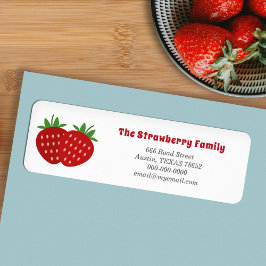 Strawberry Return Address Label