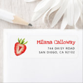 Strawberry Return Address Label (Insitu)