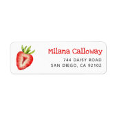 Strawberry Return Address Label (Voorkant)