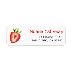Strawberry Return Address Label