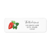 Strawberry Return Address Label (Voorkant)