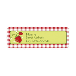 Strawberry Return Address Label