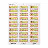 Strawberry Return Address Label (Full Sheet)