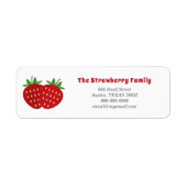 Strawberry Return Address Label (Voorkant)