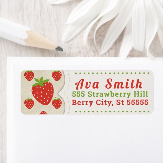 Strawberry Return Address Labels (Insitu)