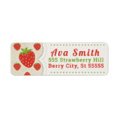Strawberry Return Address Labels (Voorkant)
