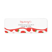 Strawberry Return Address Labels (Voorkant)