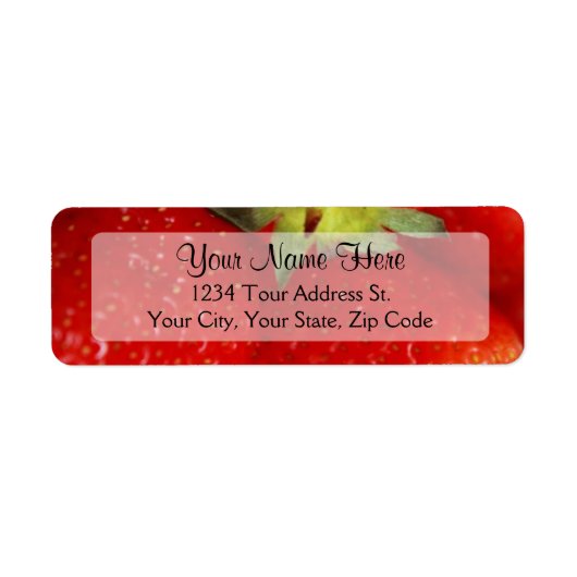 Strawberry Return Address Labels (Voorkant)