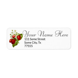 Strawberry Return Address Labels aardbeien