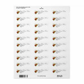 Strawberry Return Address Labels aardbeien (Full Sheet)