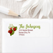 Strawberry Return Address Labels aardbeien (Insitu)