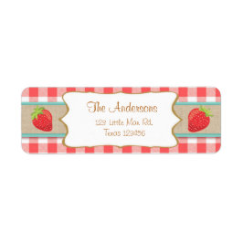 Strawberry Return Address Labels Zomerfruit