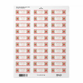 Strawberry Return Address Labels Zomerfruit (Full Sheet)