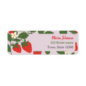 Strawberry Return-adres Etiket (Voorkant)