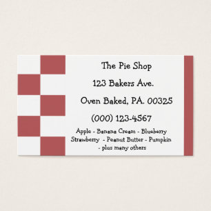 Strawberry Rhubarb Pie Colors Visitekaartjes