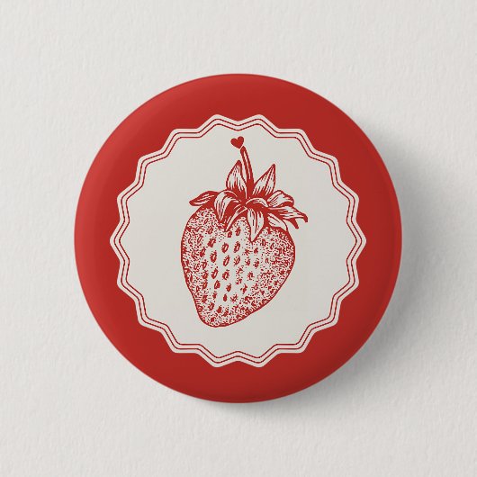 Strawberry Ronde Button 5,7 Cm (Voorkant)
