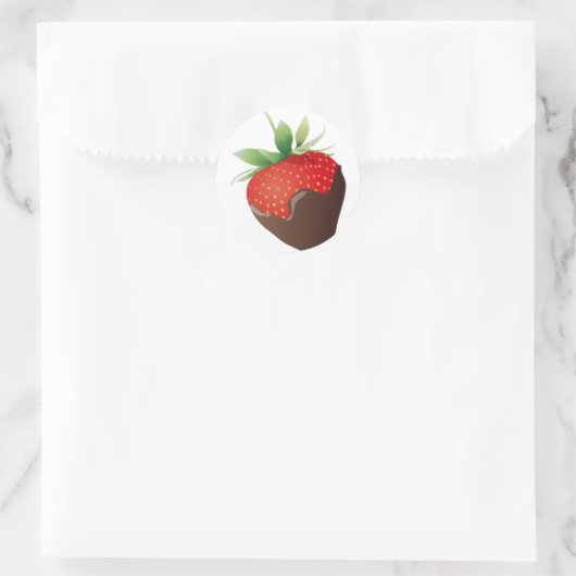 Strawberry Ronde Sticker (Tas)