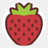 STRAWBERRY RONDE STICKER (Voorkant)