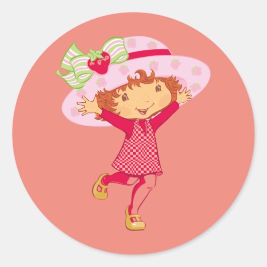 Strawberry Ronde Sticker (Voorkant)