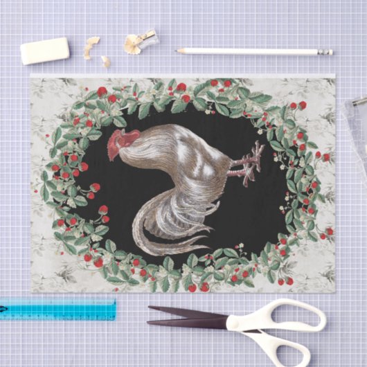 Strawberry Rooster One Tissuepapier (Craft)