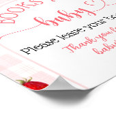 Strawberry Rustic Baby Meisje Douche Boeken voor b Poster (Hoek)