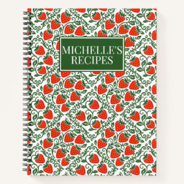 Strawberry Rustic Farmhouse French Country Recipe Notitieboek