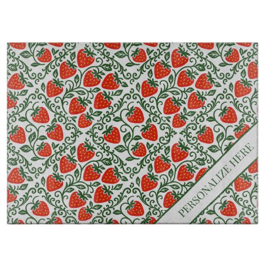 Strawberry Rustic Farmhouse French Country  Snijplank (Voorkant)