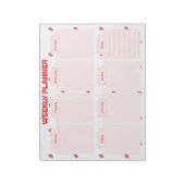 Strawberry Schattigee weekplanner bureau Notitieblok (Linkerzijde)