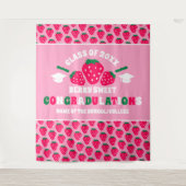 Strawberry School Reunion Afstuderen Banner Wandkleed (Voorkant)