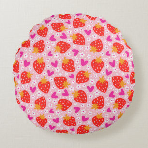 Strawberry Seamless Pattern Rond Kussen