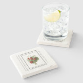 Strawberry seedling is a Christmas tree Stenen Onderzetter (Zijkant)