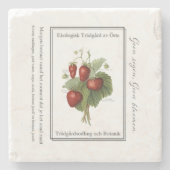 Strawberry seedling is a Christmas tree Stenen Onderzetter (Voorkant)